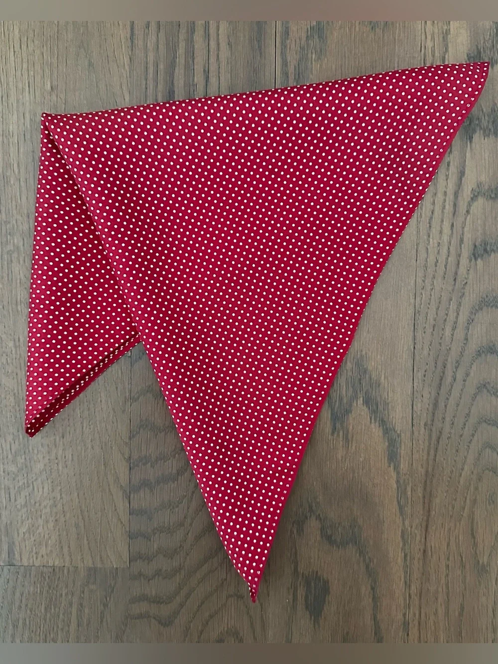 Tommy Hilfiger Polka Dot Print Silk Small Square Scarf in Red and White 13